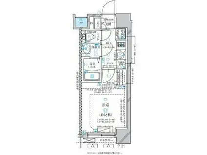 ディアレイシャス名古屋太閤通II(1K/6階)の間取り写真