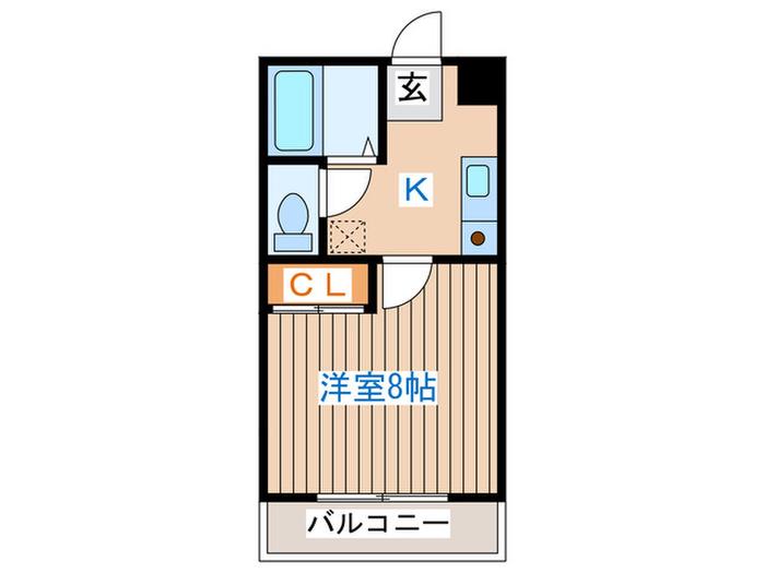 サンクレスト・ベア(1K/4階)の間取り写真
