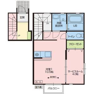 PRENDRE(1LDK/2階)の間取り写真