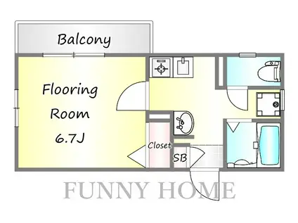 ラ・メゾン池上(1K/3階)の間取り写真