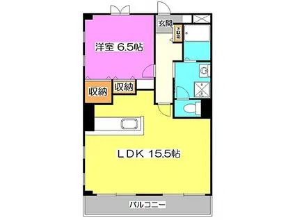 レーブロジュメン(1LDK/2階)の間取り写真