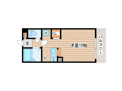 カーサグランデ5(ワンルーム/3階)の間取り写真