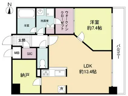KDX堺筋本町レジデンス(2LDK/11階)の間取り写真