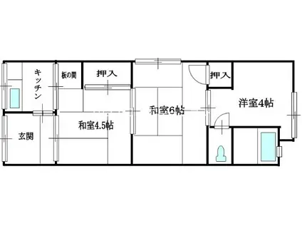 大庄川田町文化(2DK/1階)の間取り写真