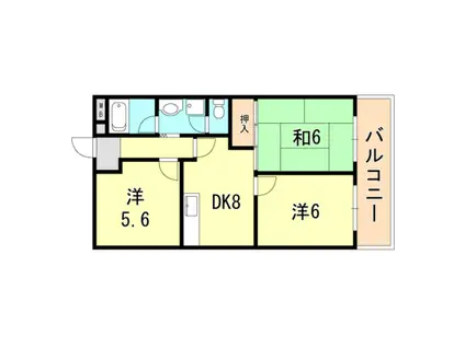 メゾン菊水(3DK/3階)の間取り写真