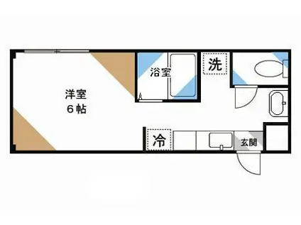 グランディオーソ(ワンルーム/2階)の間取り写真