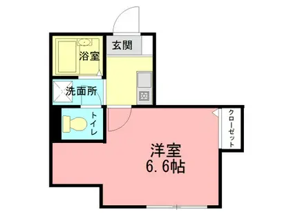 サザンST茅ヶ崎(1K/1階)の間取り写真