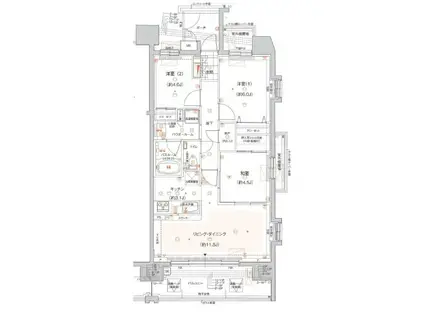 ガーラ・レジデンス川崎南幸町(3LDK/9階)の間取り写真