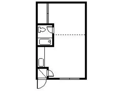 ビブレ2条通(1DK/1階)の間取り写真