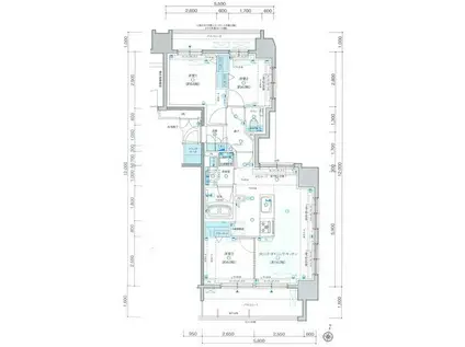 プレシス知事公館前ウエスト(3LDK/8階)の間取り写真