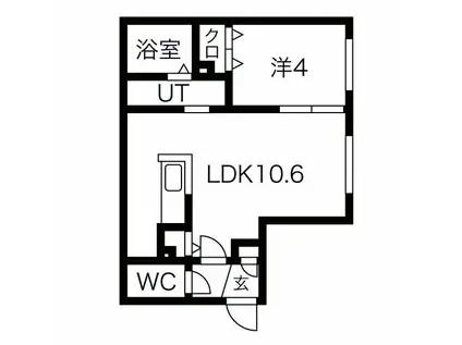 S-RESIDENC桑園イースト(1LDK/4階)の間取り写真