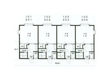 ピフォアカルス大加和(1K/2階)の間取り写真
