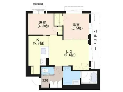 GRAN BURG(2LDK/3階)の間取り写真