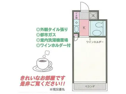 ワコーレ相武台前(1K/2階)の間取り写真