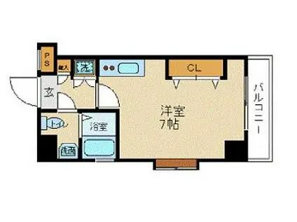 スカイコート両国壱番館(ワンルーム/3階)の間取り写真