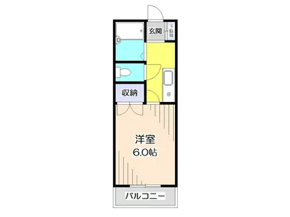 ケイアイプラザB(1K/3階)の間取り写真