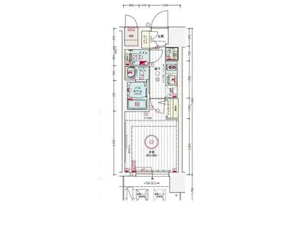 ザ・ウエストマークシティプレミアム(1K/5階)の間取り写真