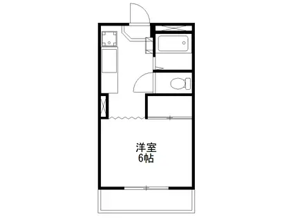 六郷東豊エステート(1K/2階)の間取り写真