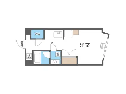 メゾン清田21(ワンルーム/2階)の間取り写真