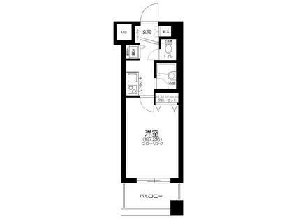ガラ・ステージ京橋(1K/7階)の間取り写真