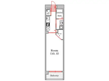 メゾン・ド・ロハス(1K/5階)の間取り写真