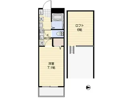 RESAM蕨(1K/3階)の間取り写真