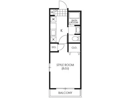 アリビオ溝の口(1K/4階)の間取り写真