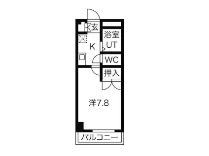 フォレストイン瑞穂(1K/4階)の間取り写真
