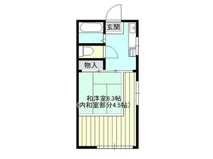 小松島224ハイツ(1K/1階)の間取り写真