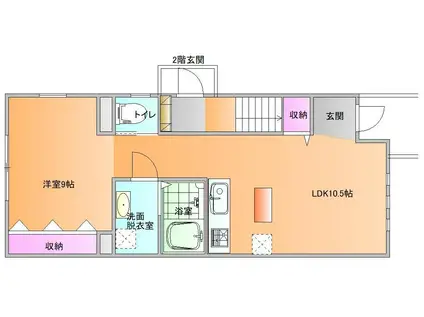 URBAN STUDIO(1LDK/1階)の間取り写真