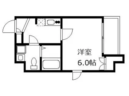 ヴェルト新宿イースト(1K/2階)の間取り写真