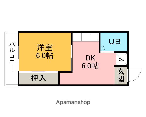 サクセスDO(1DK/2階)の間取り写真