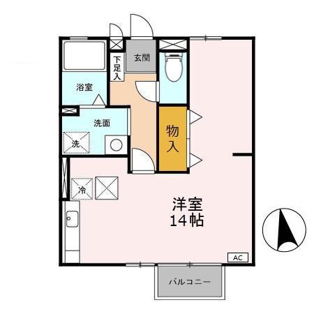ヴァンアヴェニュー(ワンルーム/1階)の間取り写真