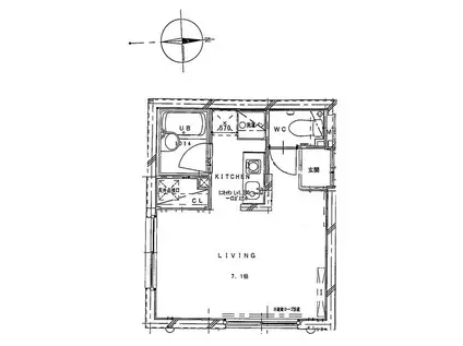 MODULOR武蔵小金井(1K/4階)の間取り写真