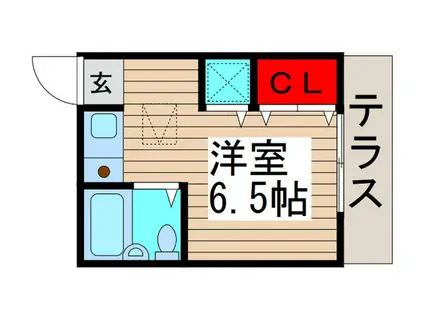 カーザ・フェリーチェ(ワンルーム/1階)の間取り写真