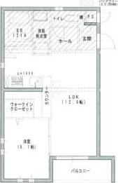 GRACE(1LDK/1階)の間取り写真