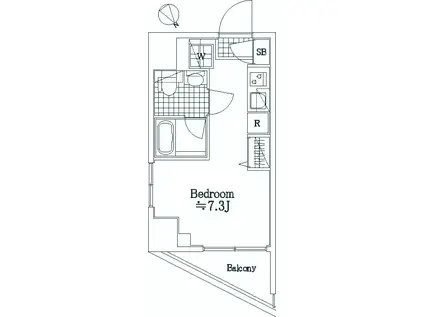 アゼスト関内(ワンルーム/11階)の間取り写真