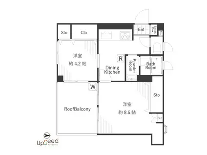 ハイム渡辺(2DK/3階)の間取り写真