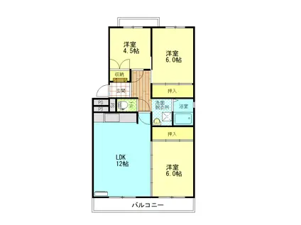 レジデンス吹上(3LDK/3階)の間取り写真