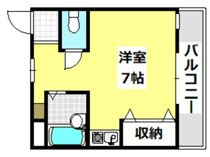 アンフィニィ橋の内II(ワンルーム/3階)の間取り写真