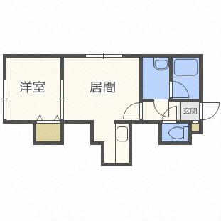 アルティス環状通II(1LDK/3階)の間取り写真