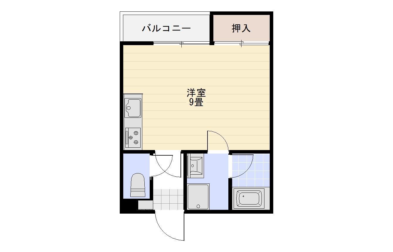 ランドヒルズ(ワンルーム/3階)の間取り写真