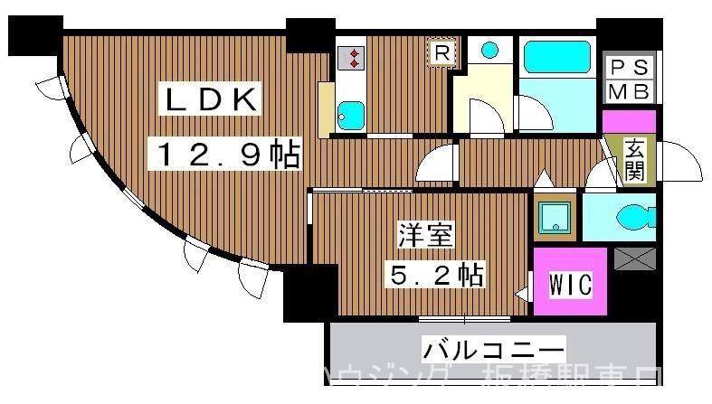 LA・SAKURAS(1LDK/6階)の間取り写真