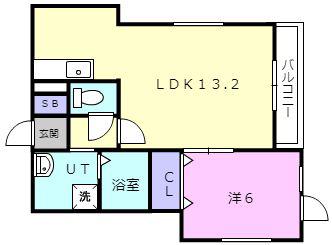 CHOUETTE PLUME(1LDK/1階)の間取り写真