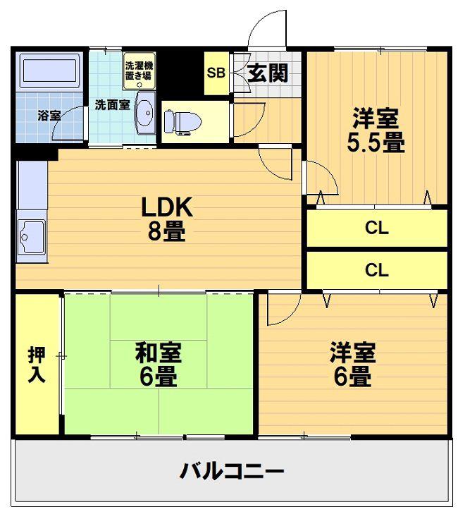 MOグロリーエイト(3LDK/6階)の間取り写真