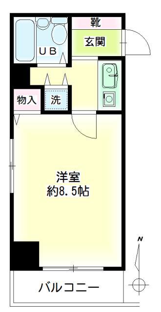 第21新井ビル(1K/4階)の間取り写真