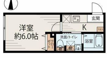 SAKURA U-TOKYO(1K/4階)の間取り写真