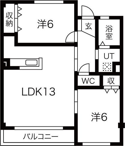 アルテール・カーサ(2LDK/3階)の間取り写真
