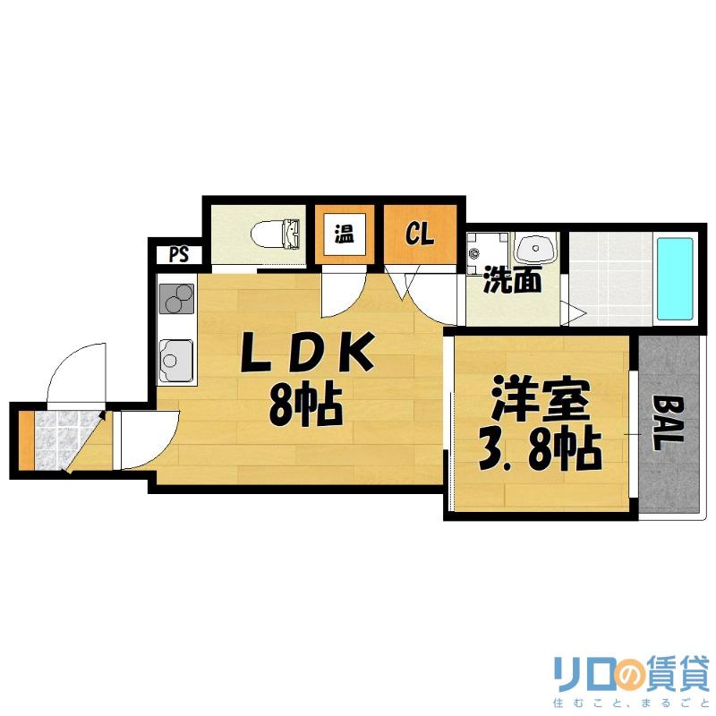 F ASECIA SORA(1LDK/3階)の間取り写真