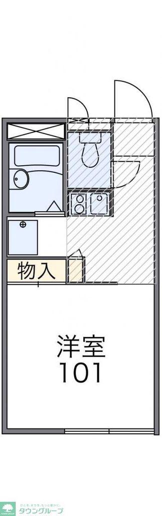 レオパレスけやき(1K/3階)の間取り写真